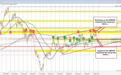 USDCAD continues its ups and downs and returns to support.