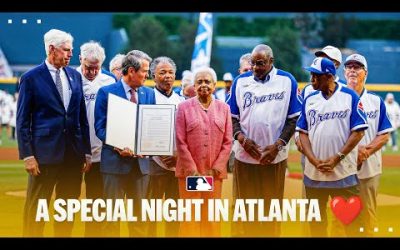 A special night in Atlanta! ❤️ The Braves celebrate the 50-year anniversary of Hank Aaron’s 715th HR