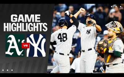 A’s vs. Yankees Game Highlights (4/23/24) | MLB Highlights