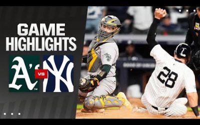 A’s vs. Yankees Game Highlights (4/24/24) | MLB Highlights