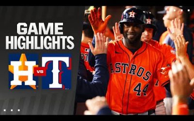 Astros vs. Rangers Game Highlights (4/8/24) | MLB Highlights