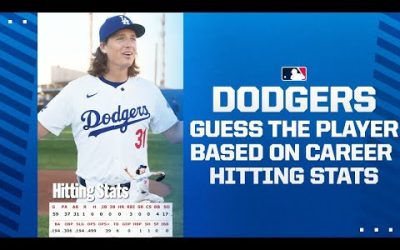 Can these Dodgers players guess the pitcher based on career HITTING stats? 🤔