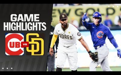 Cubs vs. Padres Game Highlights (4/8/24) | MLB Highlights