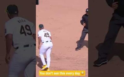 Lucas Erceg starts one of the craziest 1-3 putouts you’ll ever see!!