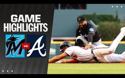 Marlins vs. Braves Game Highlights (4/24/24) | MLB Highlights