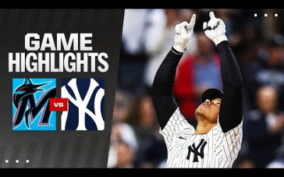 Marlins vs. Yankees Game Highlights (4/8/24) | MLB Highlights