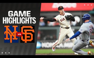 Mets vs. Giants Game Highlights (4/22/24) | MLB Highlights