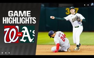 Nationals vs A’s Game Highlights (4/12/24) | MLB Highlights