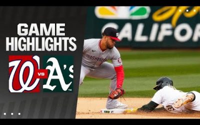 Nationals vs. A’s Game Highlights (4/13/24) | MLB Highlights