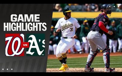 Nationals vs. A’s Game Highlights (4/14/24) | MLB Highlights