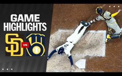 Padres vs. Brewers Game Highlights (4/17/24) | MLB Highlights