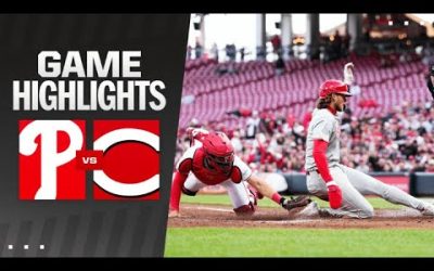 Phillies vs. Reds Game Highlights (4/22/24) | MLB Highlights