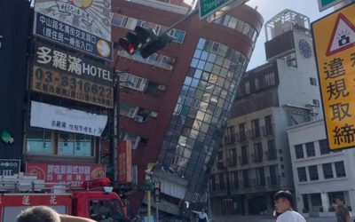 Reports of buildings collapsed in Taiwan after the 7.5 magnitude earthquake