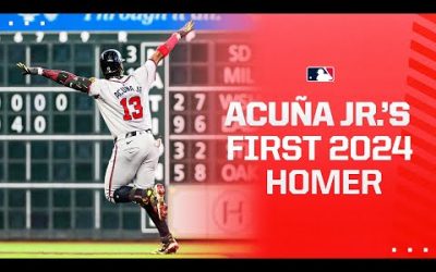 Ronald Acuña Jr.’s first home run this season!