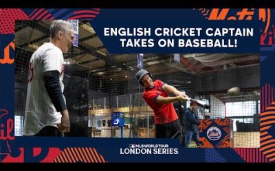 World Cup winning cricketer Jos Buttler takes on baseball with World Series winner Chase Utley