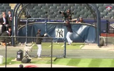 Yankees taking batting practice while earthquake hits New York City