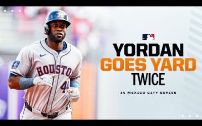 Yordan Alvarez goes deep TWICE in the Mexico City Series!