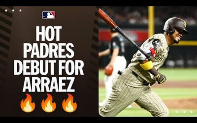 Luis Arraez makes a HOT START in his first game with the Padres!!