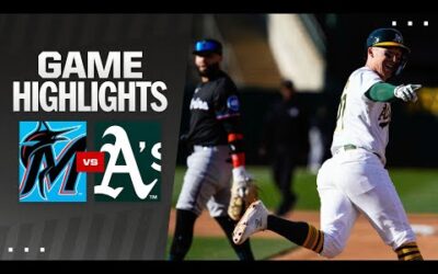 Marlins vs. A’s Game Highlights (5/4/24) | MLB Highlights