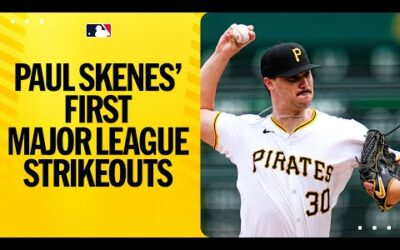 Paul Skenes’ Major League debut and first two strikeouts with the Pirates! (Full half-inning)