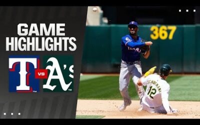 Rangers vs. A’s Game 1 Highlights (5/8/24) | MLB Highlights