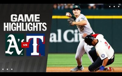 A’s vs. Rangers Game Highlights (8/30/24) | MLB Highlights