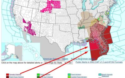 A tornado warning has been issued for parts of Florida and Georgia until 6 AM EDT