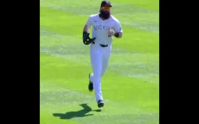 Charlie Blackmon takes the field for the last time 💜