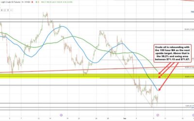 Crude oil trades to new session high