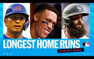 Longest homers of August 2024 (Ft. Aaron Judge, Jesús Sánchez, Seiya Suzuki, Pete Alonso AND MORE!)