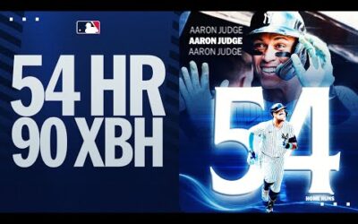 MULTIPLE SEASONS WITH 90+ XBH! Aaron Judge hits his 54th homer of the season!