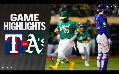 Rangers vs. A’s Game Highlights (9/24/24) | MLB Highlights