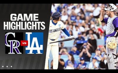 Rockies vs. Dodgers Game Highlights (9/21/24) | MLB HIghilghts