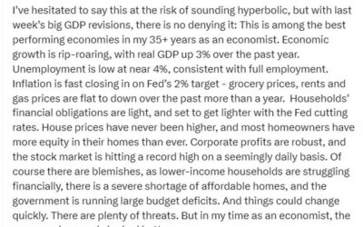 US economy – “There is no denying it: among the best performing economies in 35+ years”