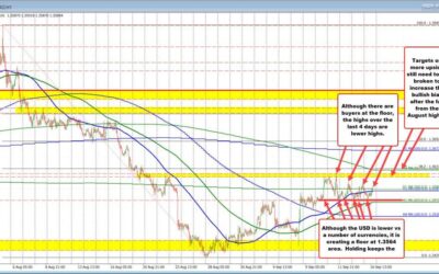 USDCAD buyers have created a floor, but there is upside work if the buyer are to control.