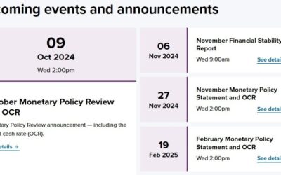 What’s coming up from the Reserve Bank of New Zealand after the weak NZ GDP data!