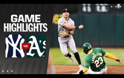 Yankees vs. A’s Game Highlights (9/21/24) | MLB Highlights