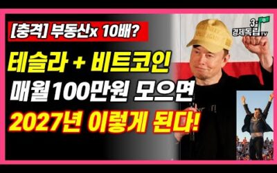 [충격]테슬라+비트코인 매월 100만원씩 모아도 2027년 이렇게 된다]#3.1경제독립tv