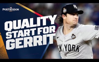 Gerrit Cole throws QUALITY START in first World Series outing as a Yankee! 🚂