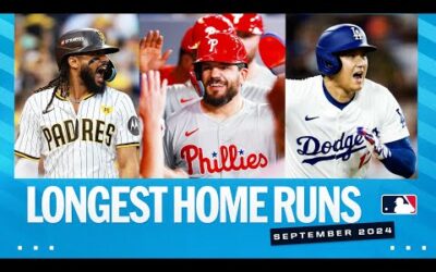 Longest homers of September 2024 (Ft. Fernando Tatis Jr., Shohei Ohtani, Kyle Schwarber AND MORE!)