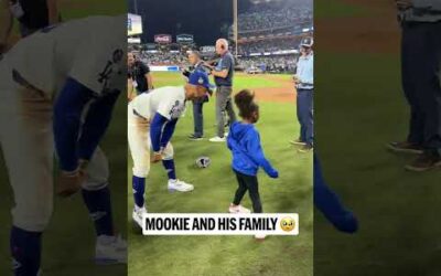 Mookie Betts shares his Game 2 victory with his loved ones ❤️ #WorldSeries