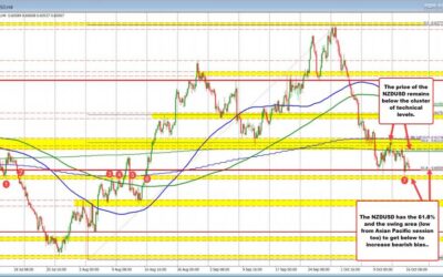 NZDUSD pressing against downside support targets