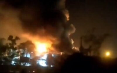 Reports of a large fire in an Iran oil refinery