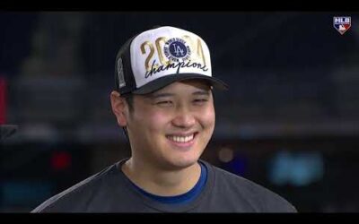 Shohei Ohtani postgame interview after winning the World Series! 大谷翔平ハイライト