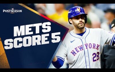 The Mets SCORE FIVE TIMES in the 5th inning to pull ahead of the Brewers!