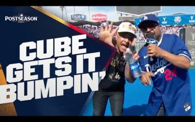 Ice Cube performs at Dodgers World Series parade and parties with Dave Roberts!