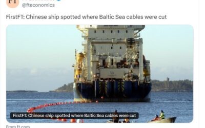 ICYMI – Chinese vessel spotted where Baltic Sea cables were severed