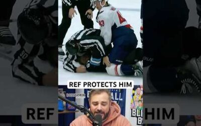 Referee prevents an injury, a breakdown #nhl #hockey #sports #capitals #referee