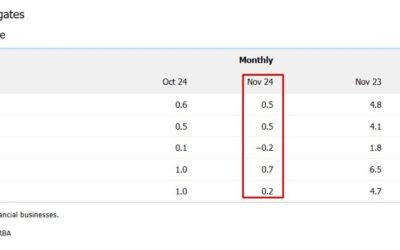 Australian November data – Private Sector Credit +0.5% m/m (expected +0.5%)