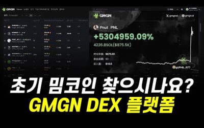 밈코인으로 천배 만배 수익 가능합니다! GMGN DEX 플랫폼